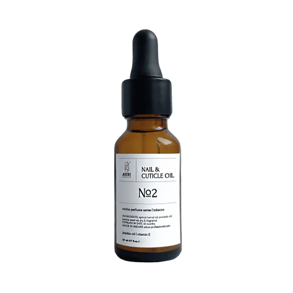Масло для ногтей и кутикулы Adore Professional Nail Cuticle Oil №2 с нишевым ароматом Tobacco табак и вишня 20 мл