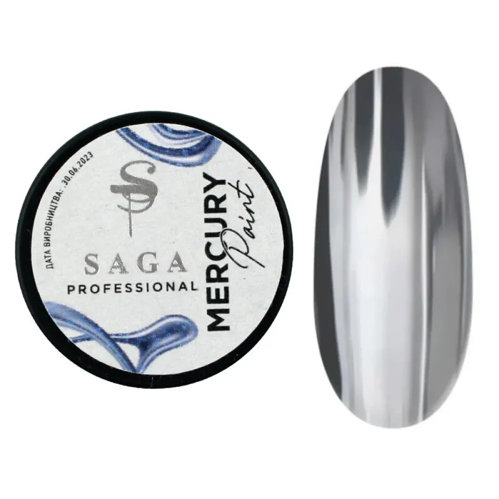 Гель-краска Saga Professional Mercury Paint металлик 5 мл Гель-краска Saga Professional Mercury Paint металлик 5 мл