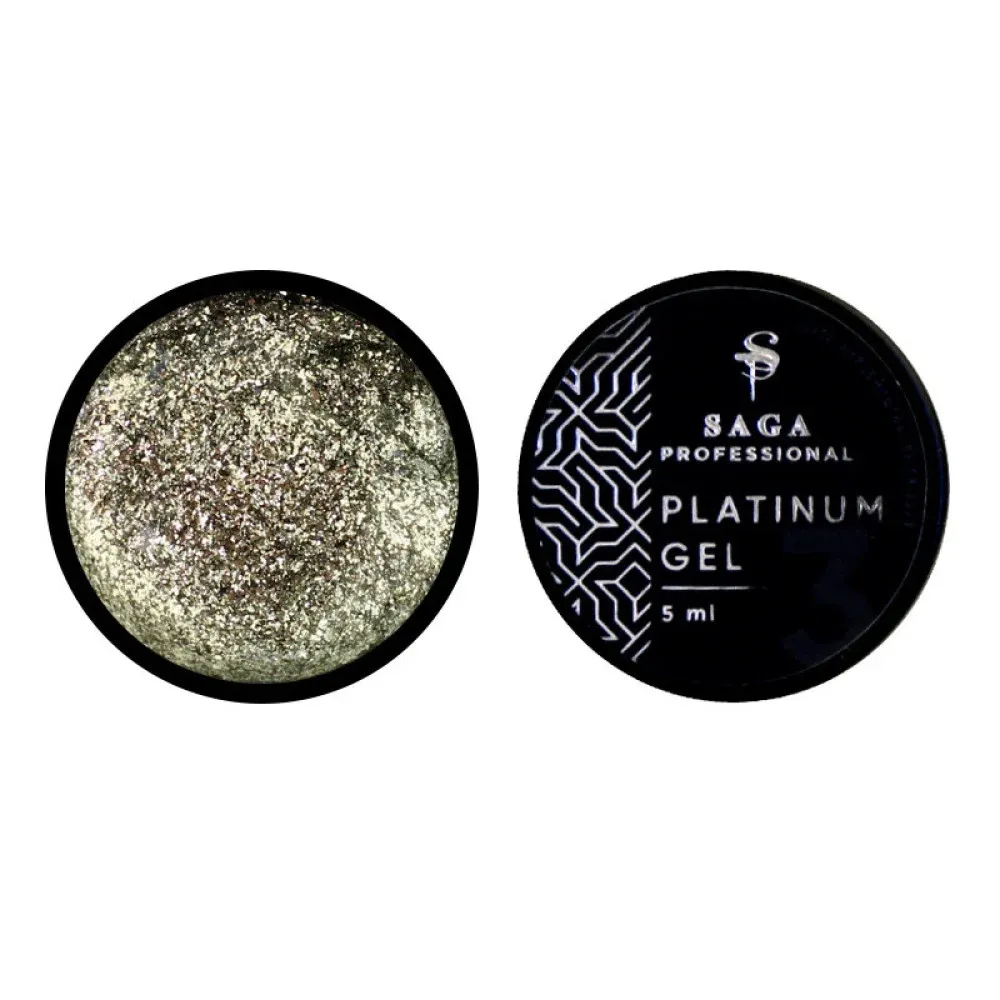 Гель для дизайну Saga Professional Platinum Paint 03 сріблястий айворі 5 мл Гель для дизайну Saga Professional Platinum Paint 03 сріблястий айворі 5 мл