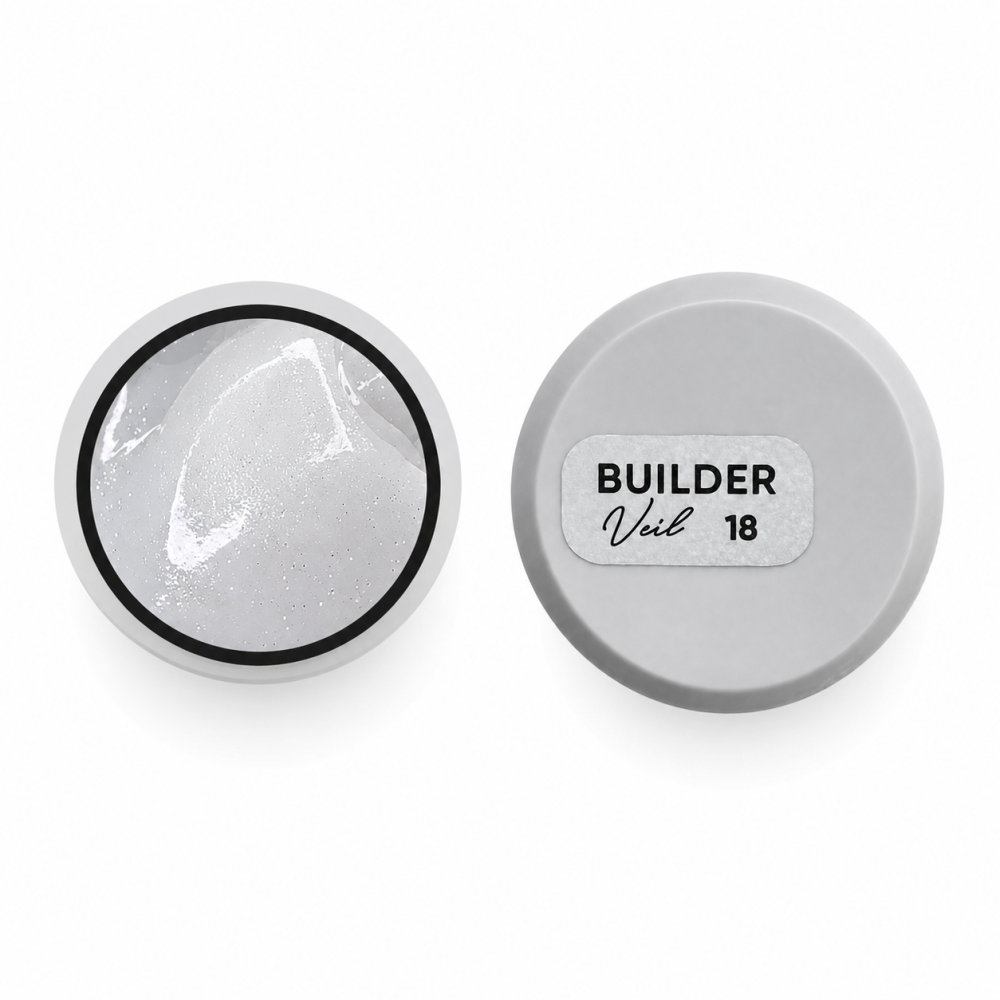 Гель для наращивания Saga Professional Builder Gel Veil 18 молочный жемчуг с перламутром и шиммером 15 мл