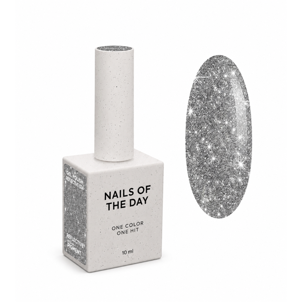 Гель-лак Nails Of The Night Martini 024 серебряный светоотражающий 10 мл