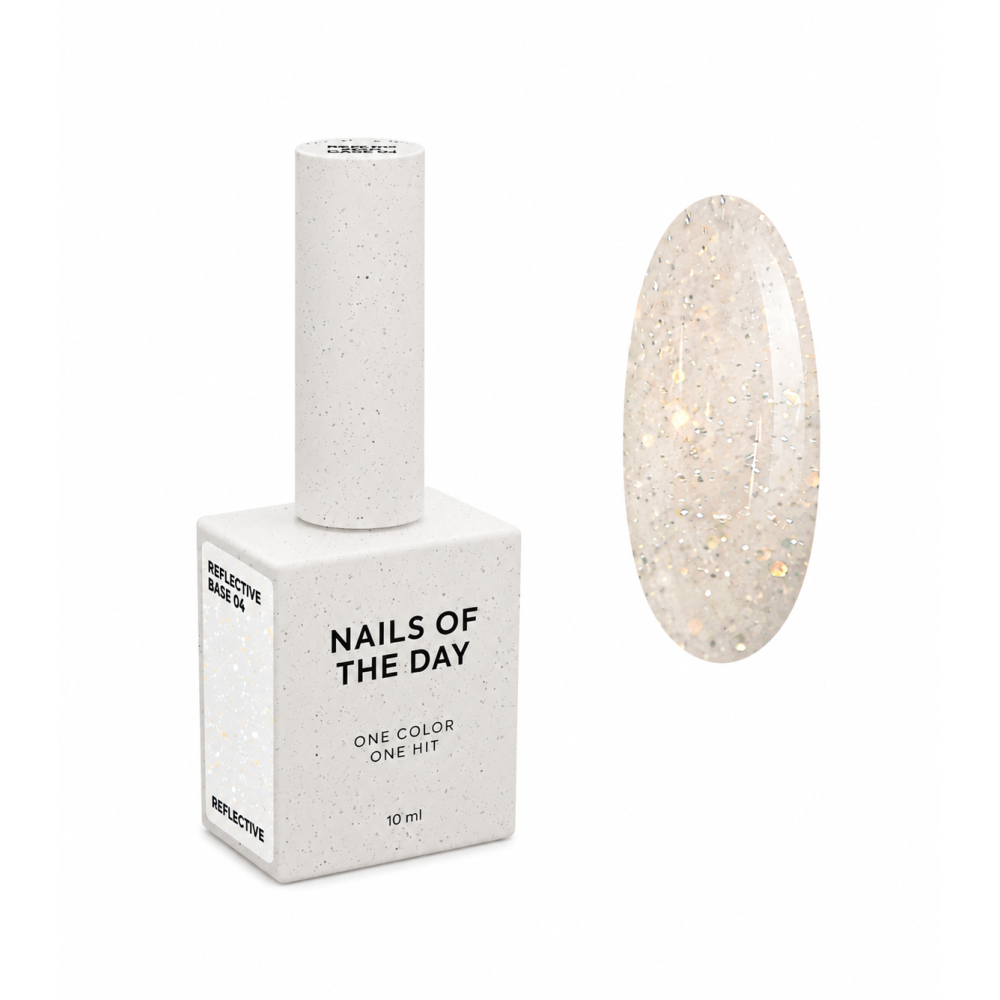 База камуфлирующая Nails Of The Night Reflective Base 04 молочная светоотражающая 10 мл