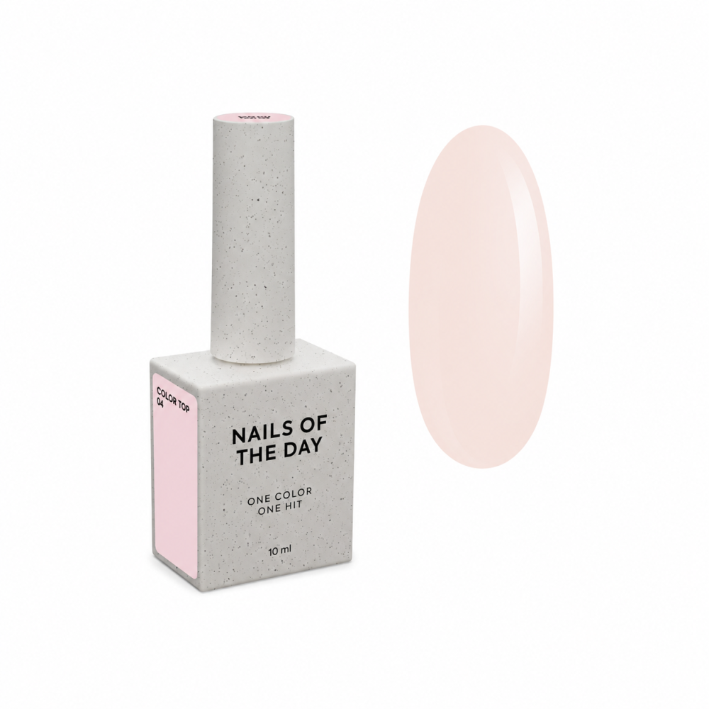 Топ для гель-лаку без липкого шару Nails Of The Day Color Top 04 світло-бежевий 10 мл