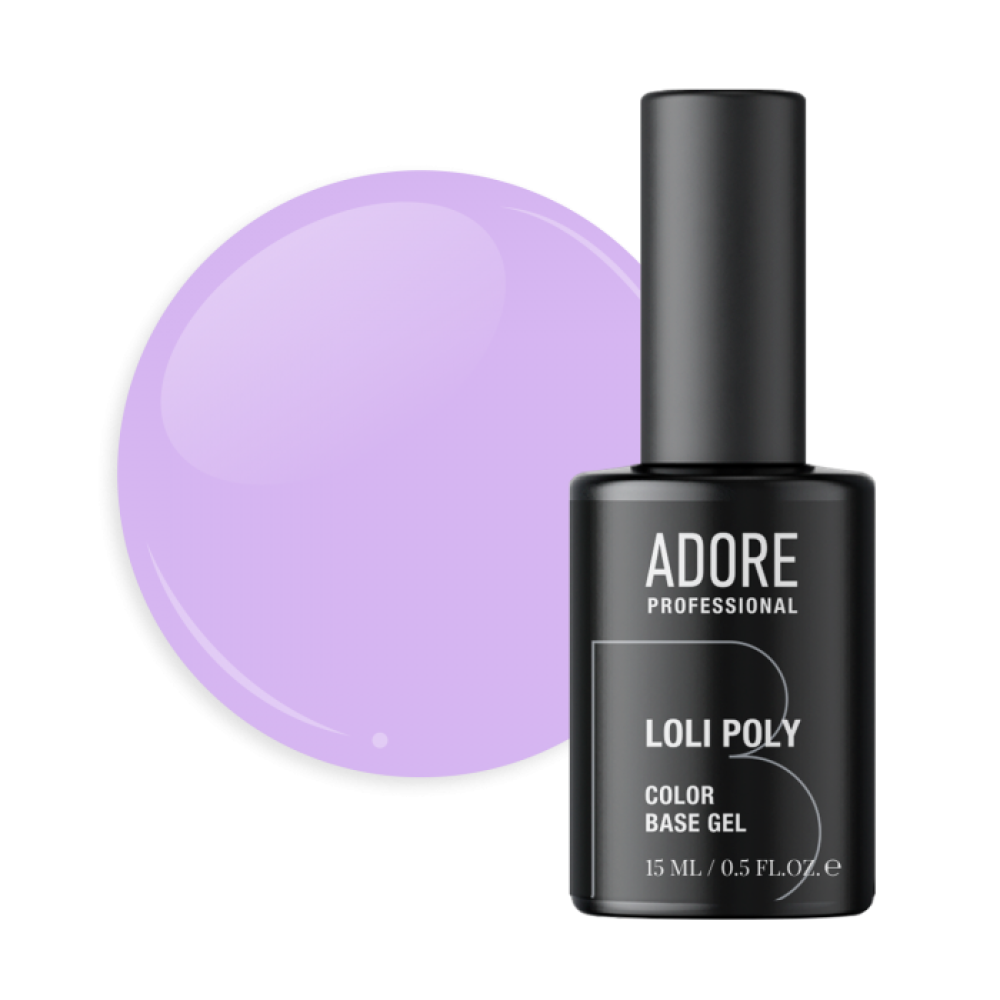 База кольорова Adore Professional Loli Poly Base 01 Peri для зміцнення та моделювання бузковий 15 мл