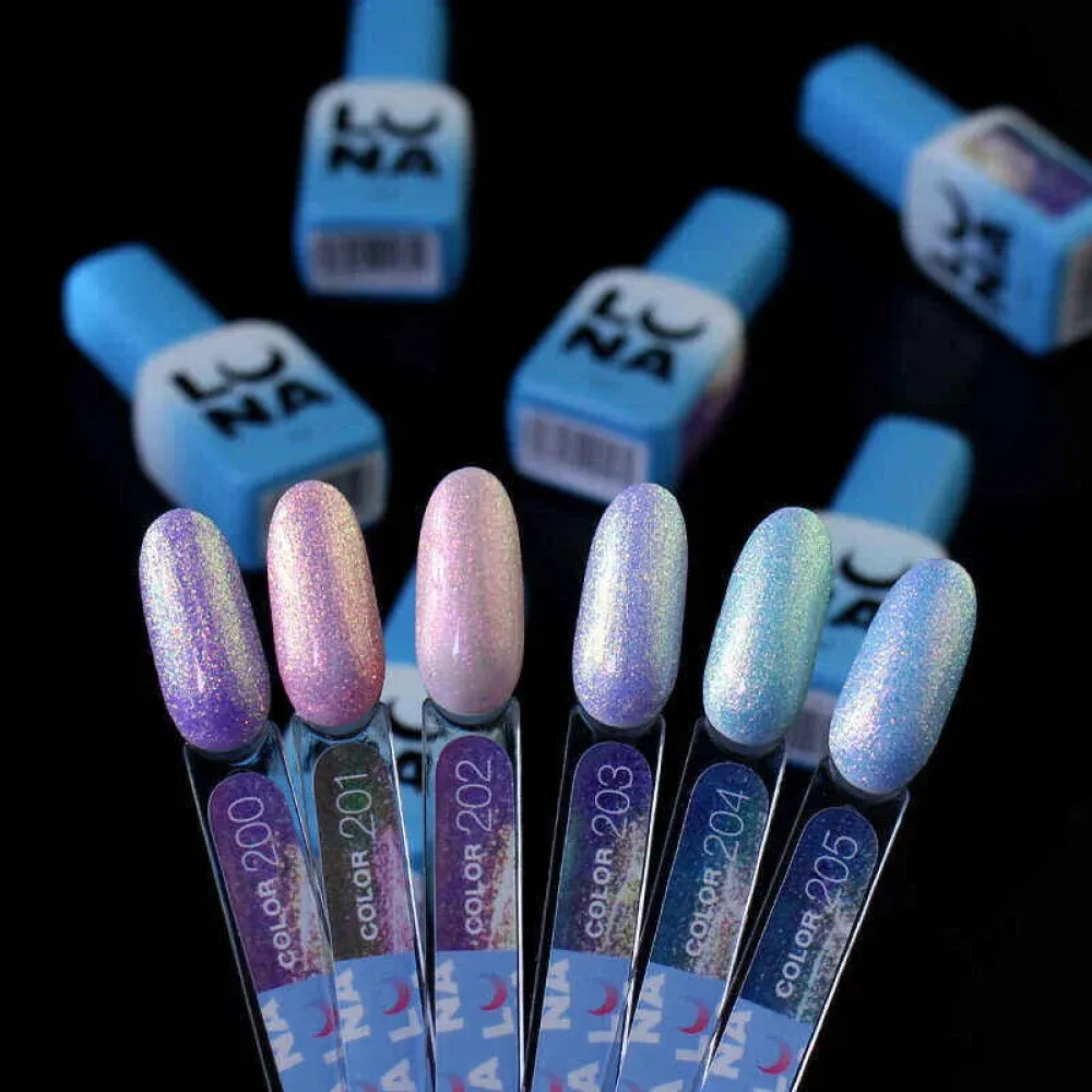 Гель-лак Luna Color Gel 200 сиренево-фиолетовый с мелким жидким шиммером и эффектом втирки 8 мл Гель-лак Luna Color Gel 200 сиренево-фиолетовый с мелким жидким шиммером и эффектом втирки 8 мл