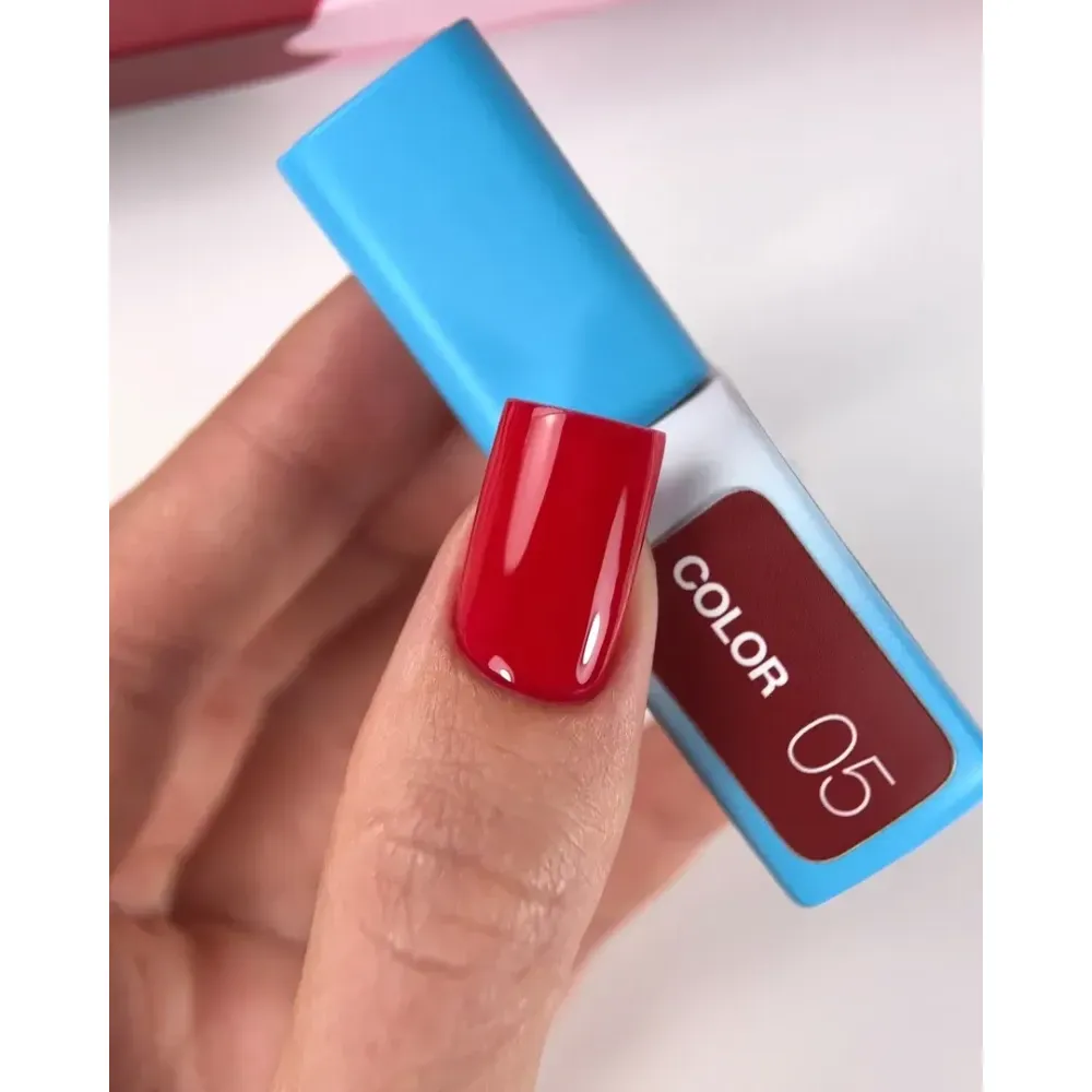Гель-лак Luna Color Gel 005 насичений черешнево-червоний 8 мл