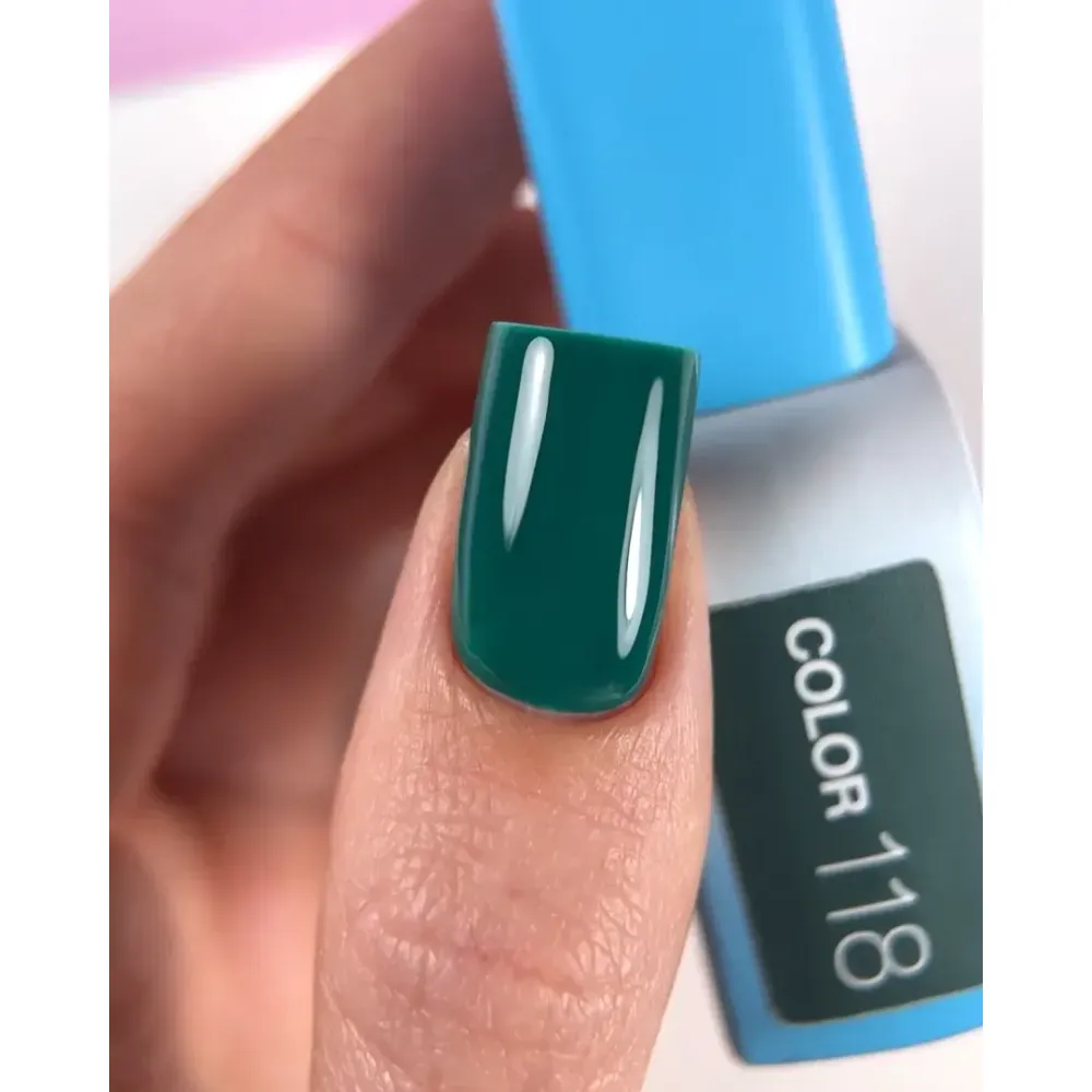 Гель-лак Luna Color Gel 118 насыщенный изумрудно-зеленый 8 мл Гель-лак Luna Color Gel 118 насыщенный изумрудно-зеленый 8 мл
