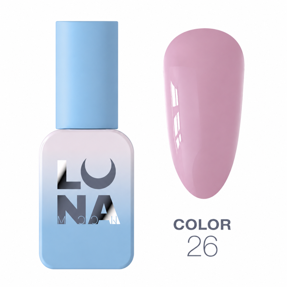 Гель-лак Luna Color Gel 026 пастельний рожево-ліловий 8 мл