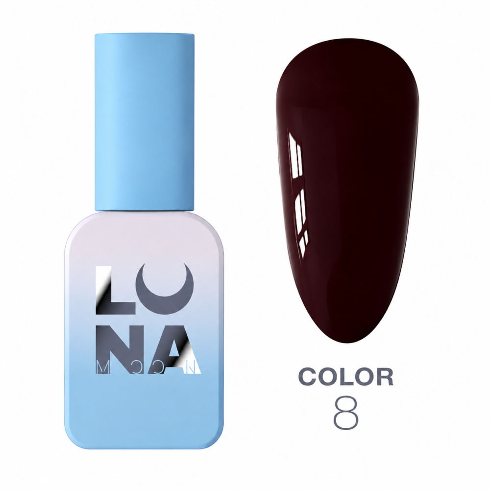 Гель-лак Luna Color Gel 008 темний сливово-бордовий 8 мл