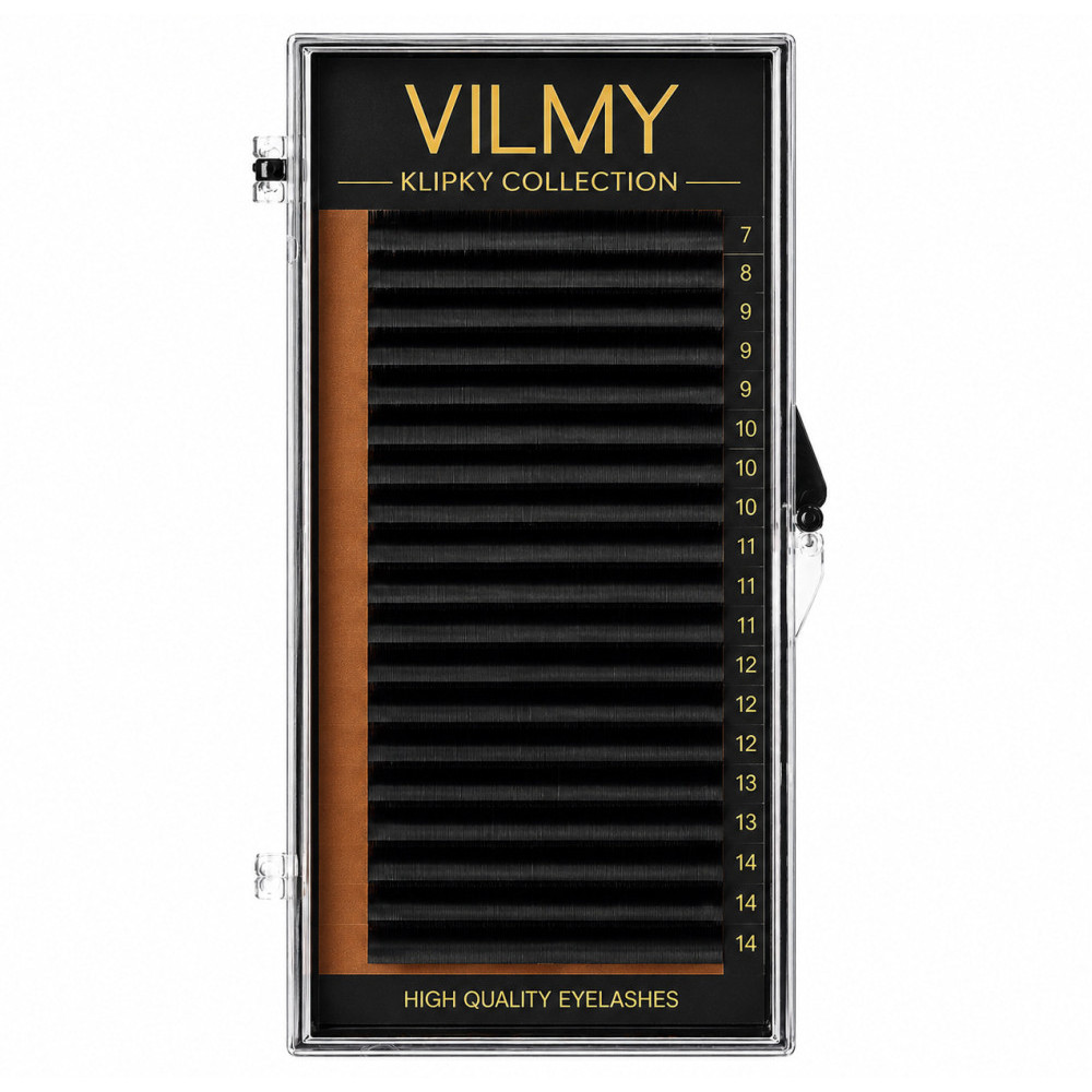 Вії Vilmy Klipky Black 20 ліній mix M 0.07 (7-14 мм) чорні