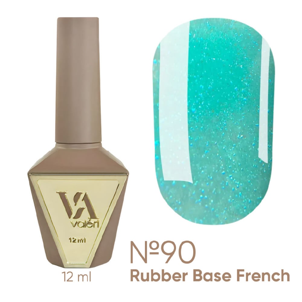 База камуфлююча для гель-лаку Valeri Rubber French Fairy Tale Base 090 з блискітками 12 мл