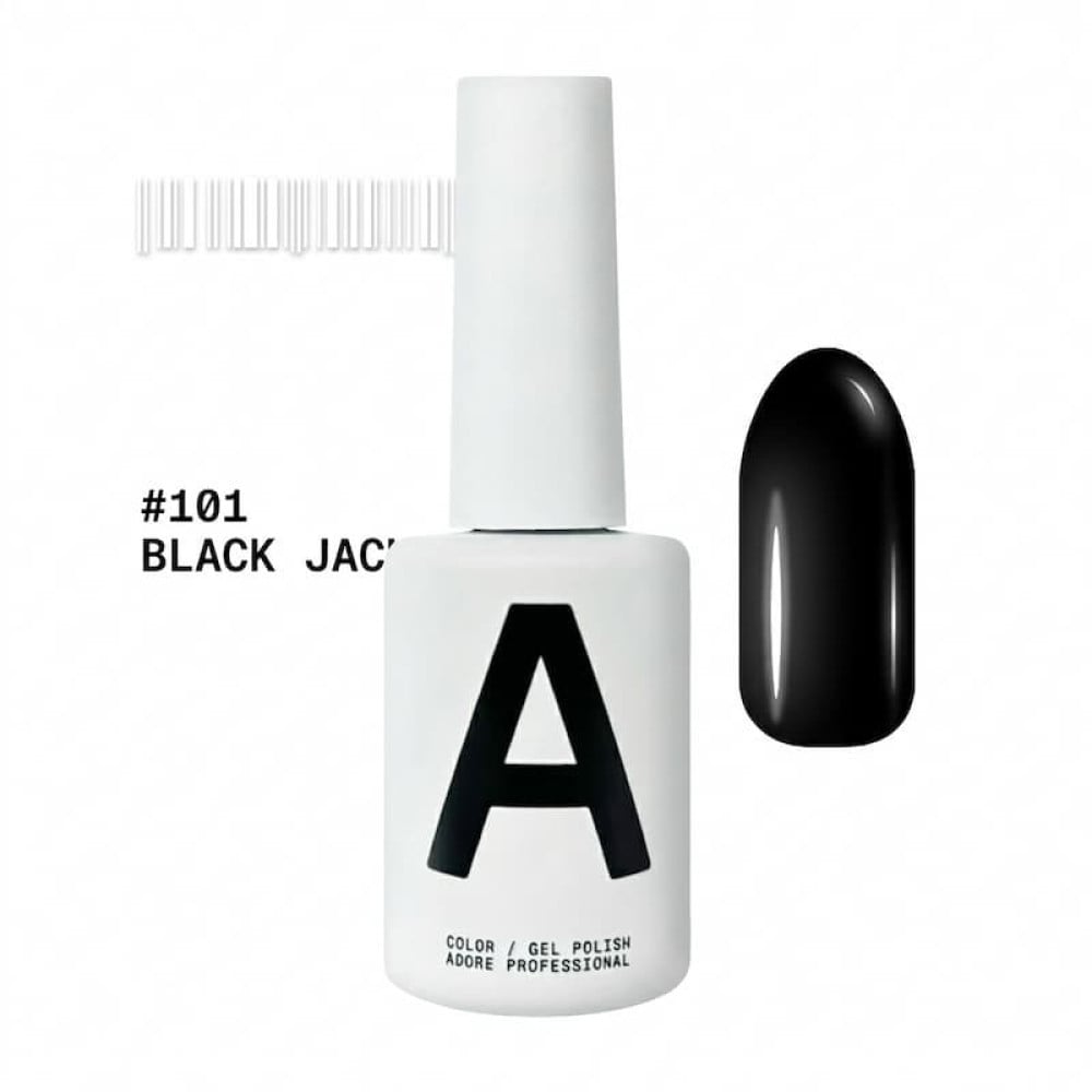 Гель-лак Adore Professional 101 Black Jack чорний 12 мл Гель-лак Adore Professional 101 Black Jack чорний 12 мл