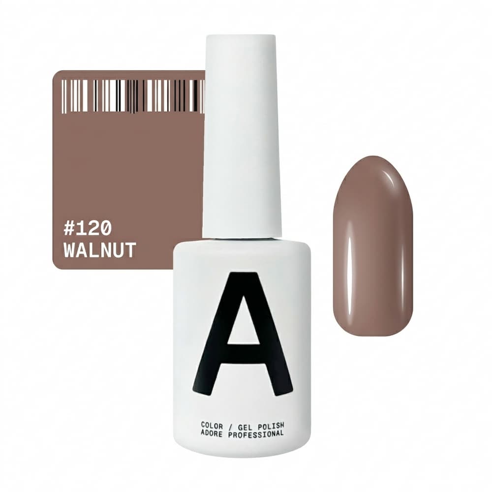 Гель-лак Adore Professional 120 Walnut теплий бежево-коричневий 12 мл