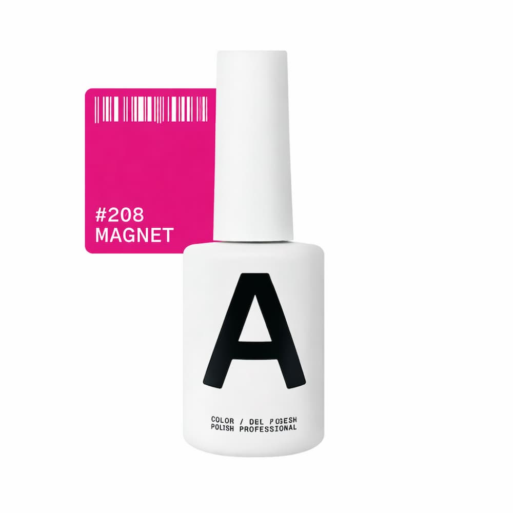 Гель-лак Adore Professional 208 Magnet холодна світла маджента з рожево-фуксійним тоном 12 мл