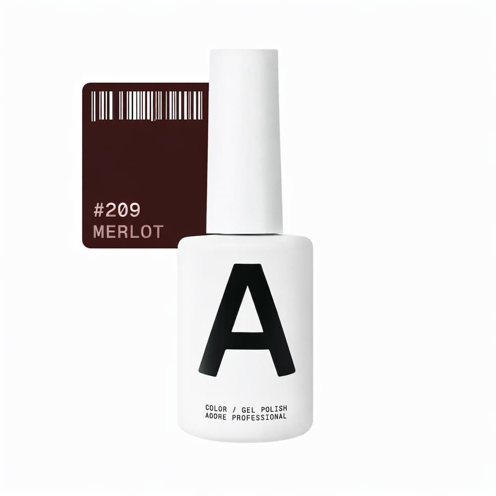 Гель-лак Adore Professional 209 Merlot глибокий винний 12 мл