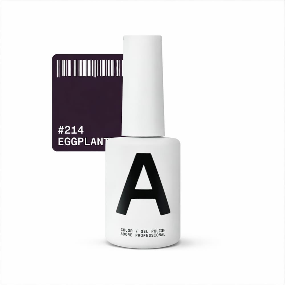 Гель-лак Adore Professional 214 Eggplant темний фіолетовий 12 мл