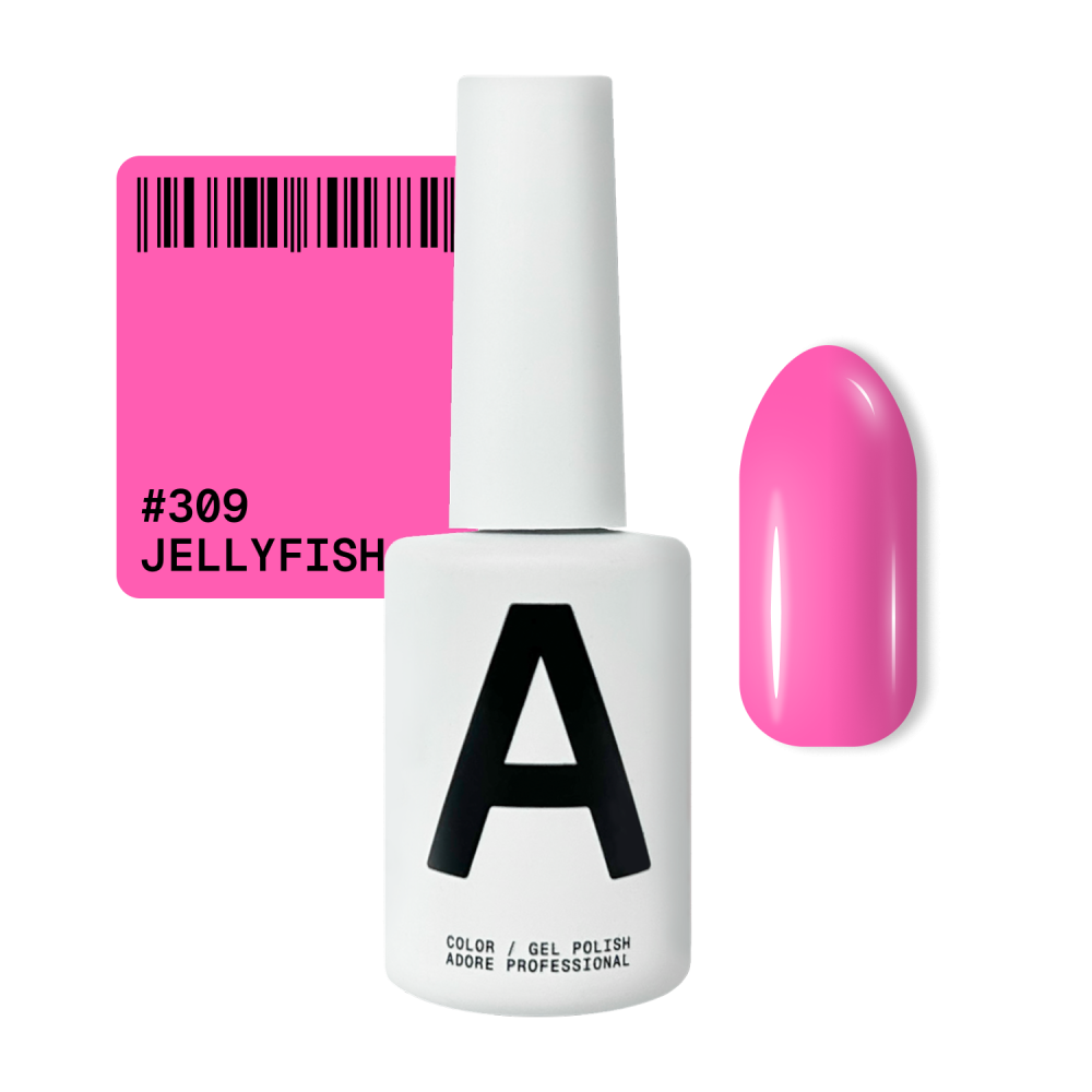 Гель-лак Adore Professional 309 Jellyfish яскравий холодний рожевий 12 мл