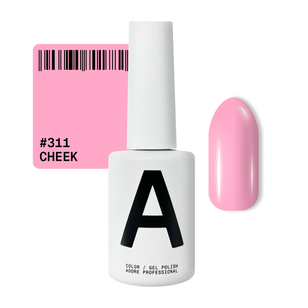 Гель-лак Adore Professional 311 Cheek теплий рожевий 12 мл