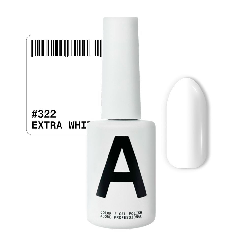 Гель-лак Adore Professional 322 Extra White екстра білий 12 мл