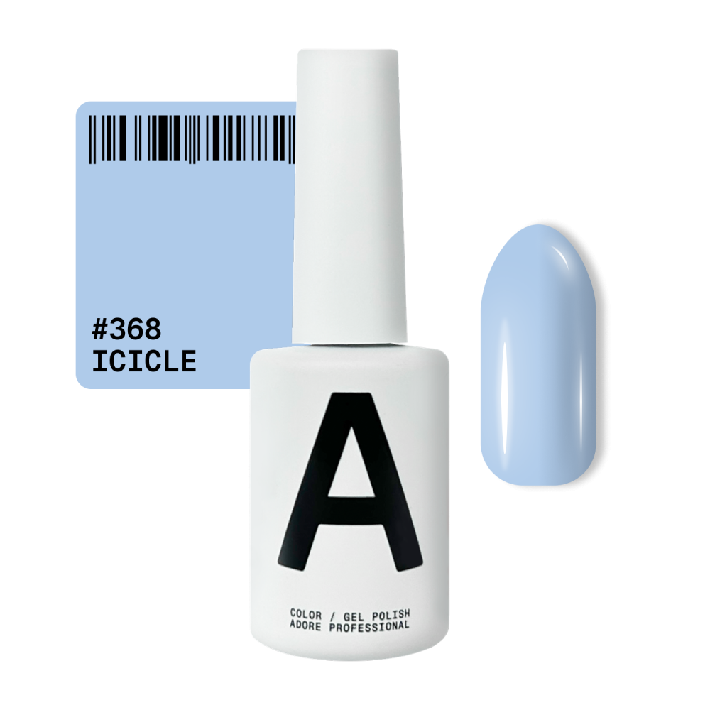 Гель-лак Adore Professional 368 Icicle світлий холодний блакитний 12 мл