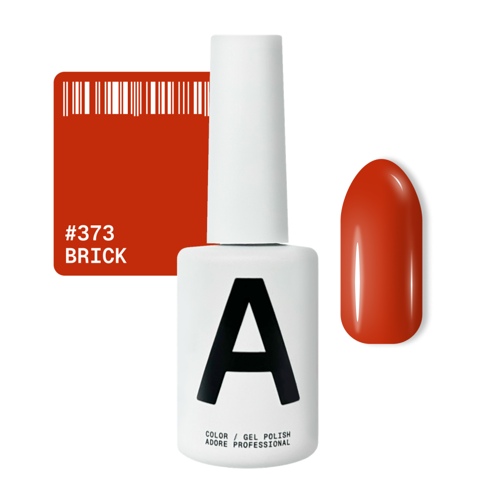 Гель-лак Adore Professional 373 Brick теплий помаранчево-червоний 12 мл
