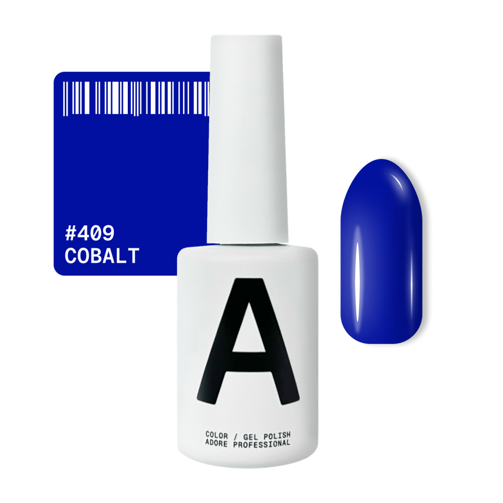Гель-лак Adore Professional 409 Cobalt яскравий холодний синій 12 мл