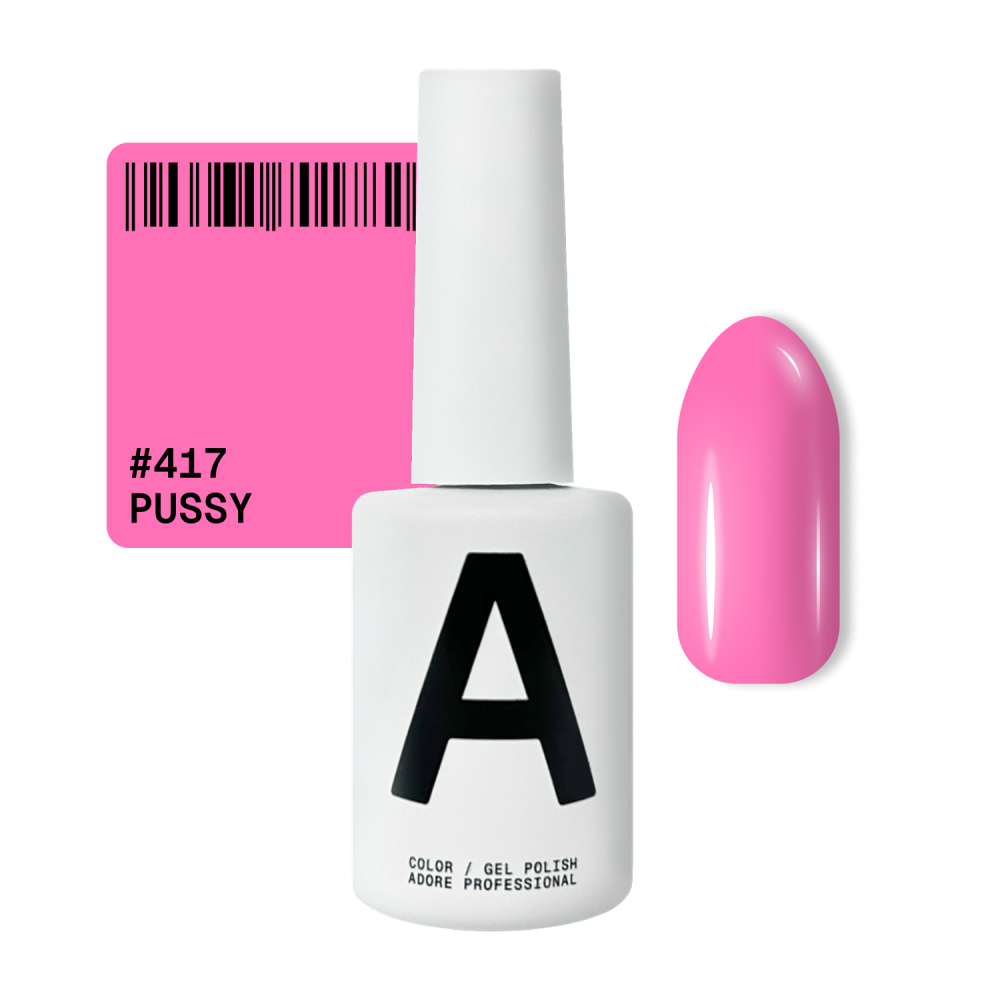 Гель-лак Adore Professional 417 Pussy світлий холодний рожевий 12 мл