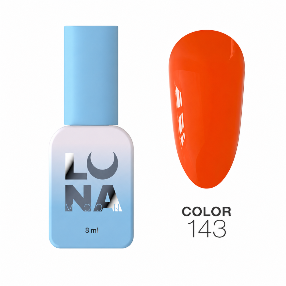 Гель-лак Luna Color Gel Neon 143 неоновый оранж 8 мл