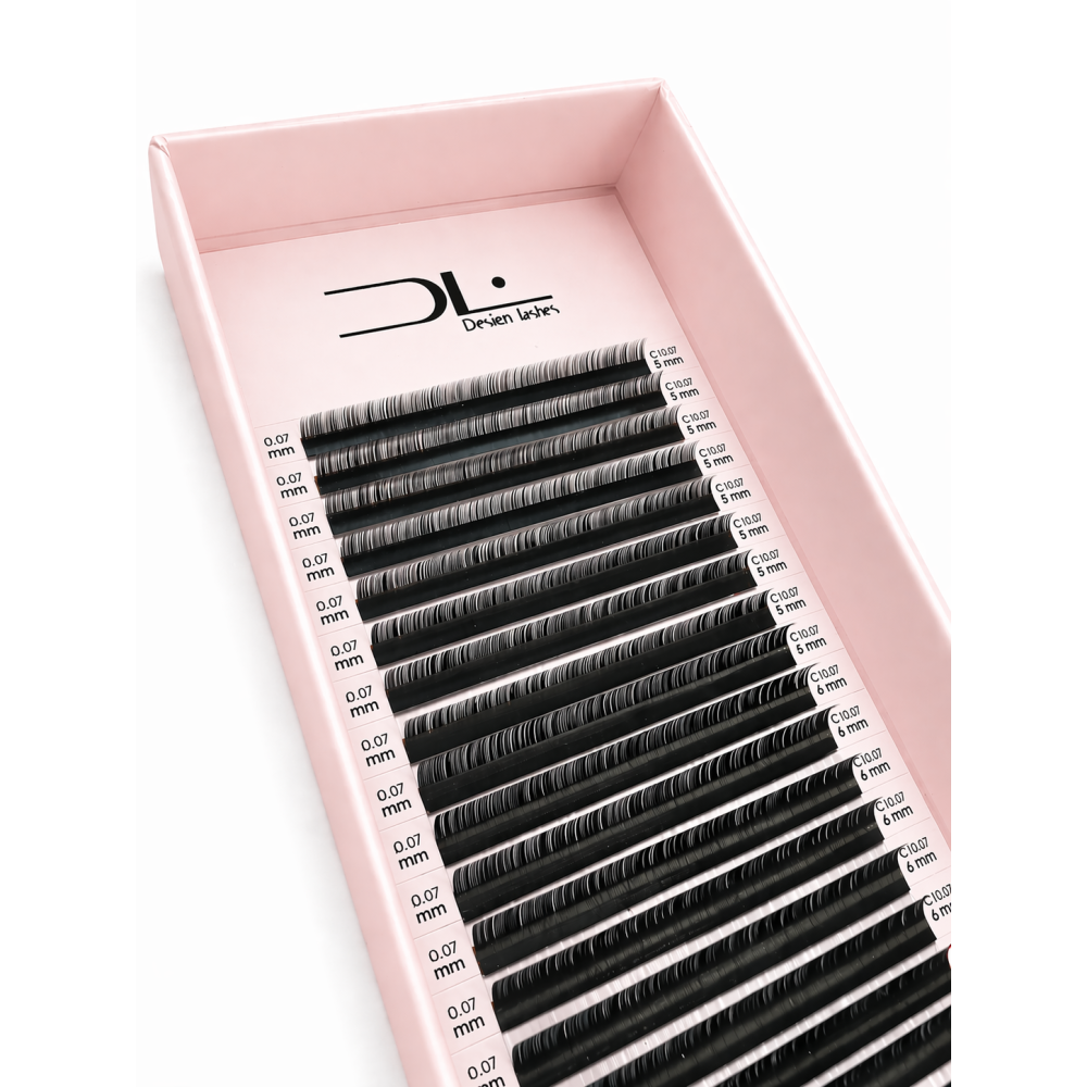 Вії Design Lashes C 0.07 (20 рядів: 5-6 мм) чорні
