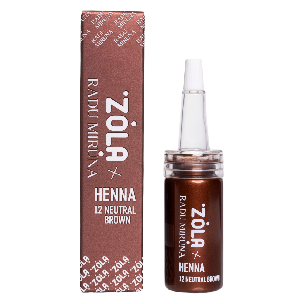 Хна для брів ZOLA x Radu Miruna Henna 12 Neutral Brown 10 г