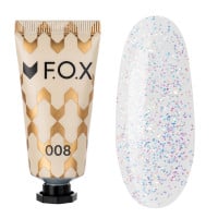 Полігель F.O.X Poly Gel Nano 008 прозорий з дрібни...