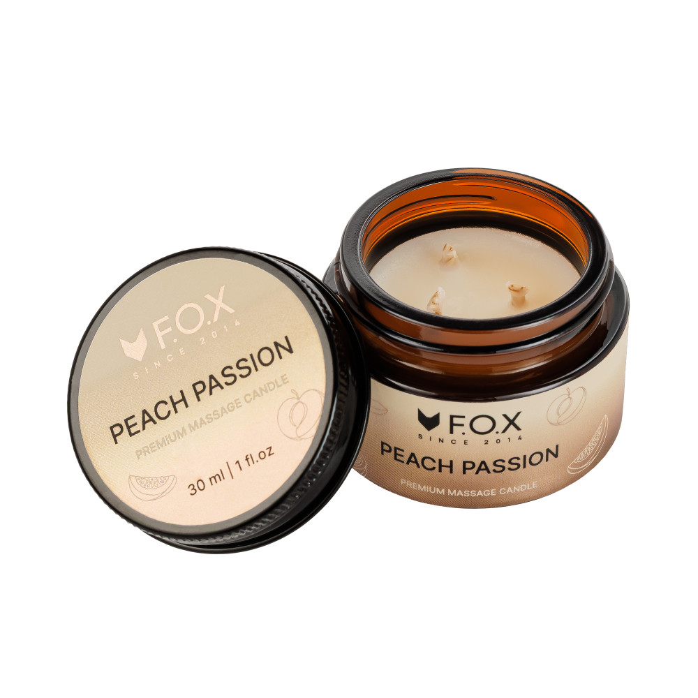Массажная свеча F.O.X Premium Massage Candle Peach Passion 30 мл