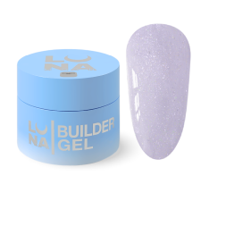 Гель для наращивания Luna Shimmer Gel 06 лиловый с шиммером 15 мл