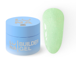 Гель для наращивания Luna Shimmer Gel 11 лайм с шиммером 15 мл