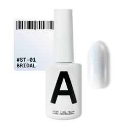 Гель-лак Adore Professional Cats Eye Satin St-01 Bridal сріблясто-білий із делікатним переливом 12 мл