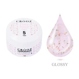 Гель будівельний Crooz Flora Touch Gel 05 білий з сухоцвітами 15 мл