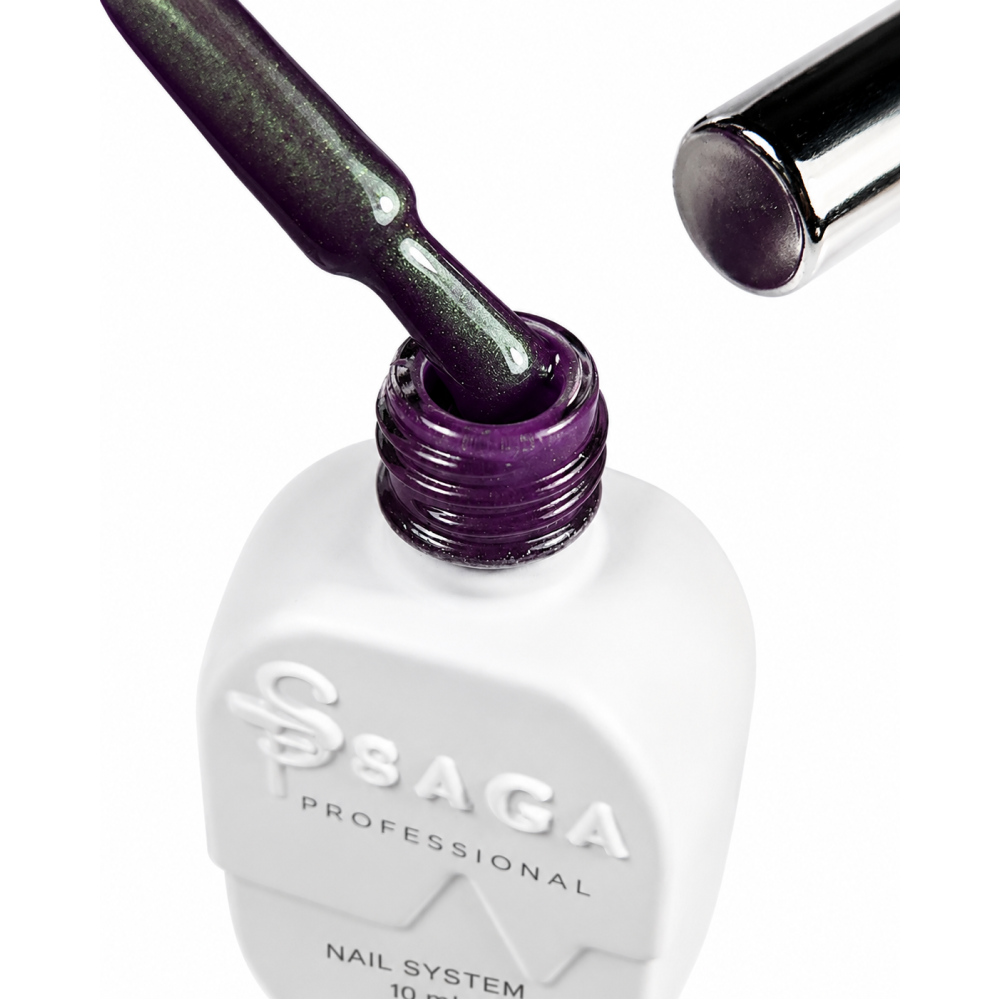 Гель-лак Saga Professional Cat Smoothie 02 фиолетово-зеленый перелив 10 мл