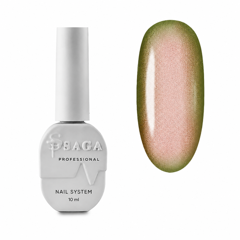 Гель-лак Saga Professional Cat Smoothie 04 розово-зеленый перелив 10 мл