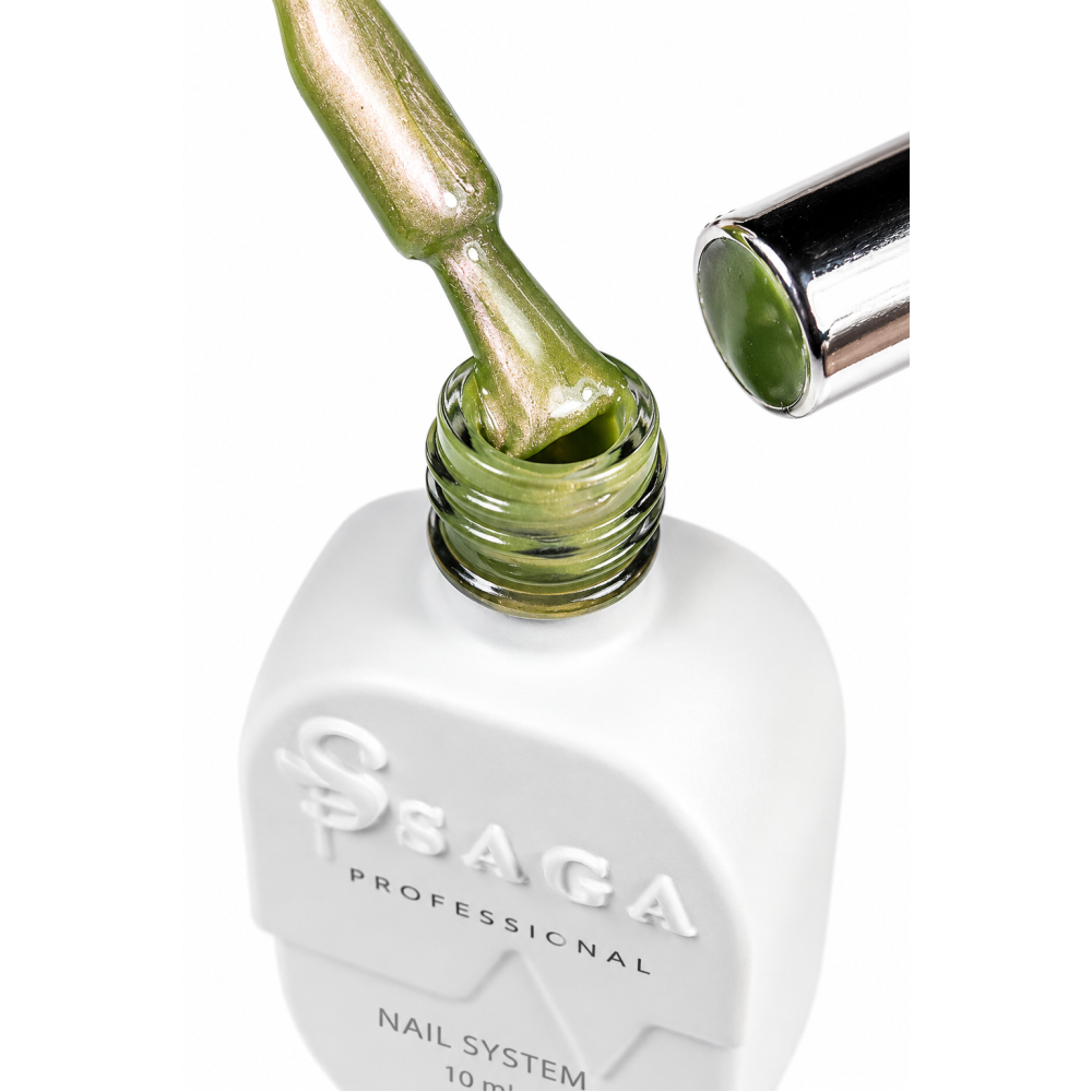 Гель-лак Saga Professional Cat Smoothie 04 розово-зеленый перелив 10 мл
