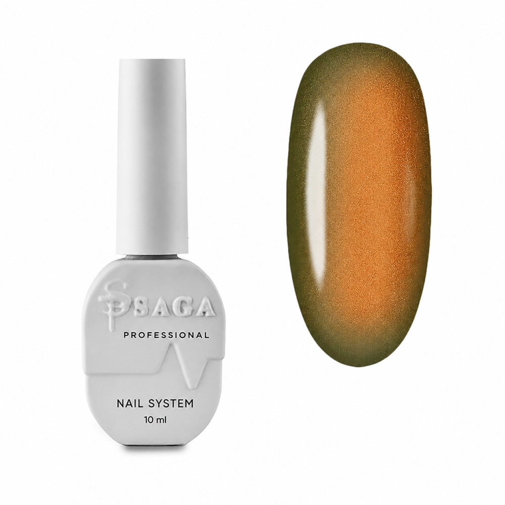 Гель-лак Saga Professional Cat Smoothie 06 оранжево-зеленый перелив 10 мл