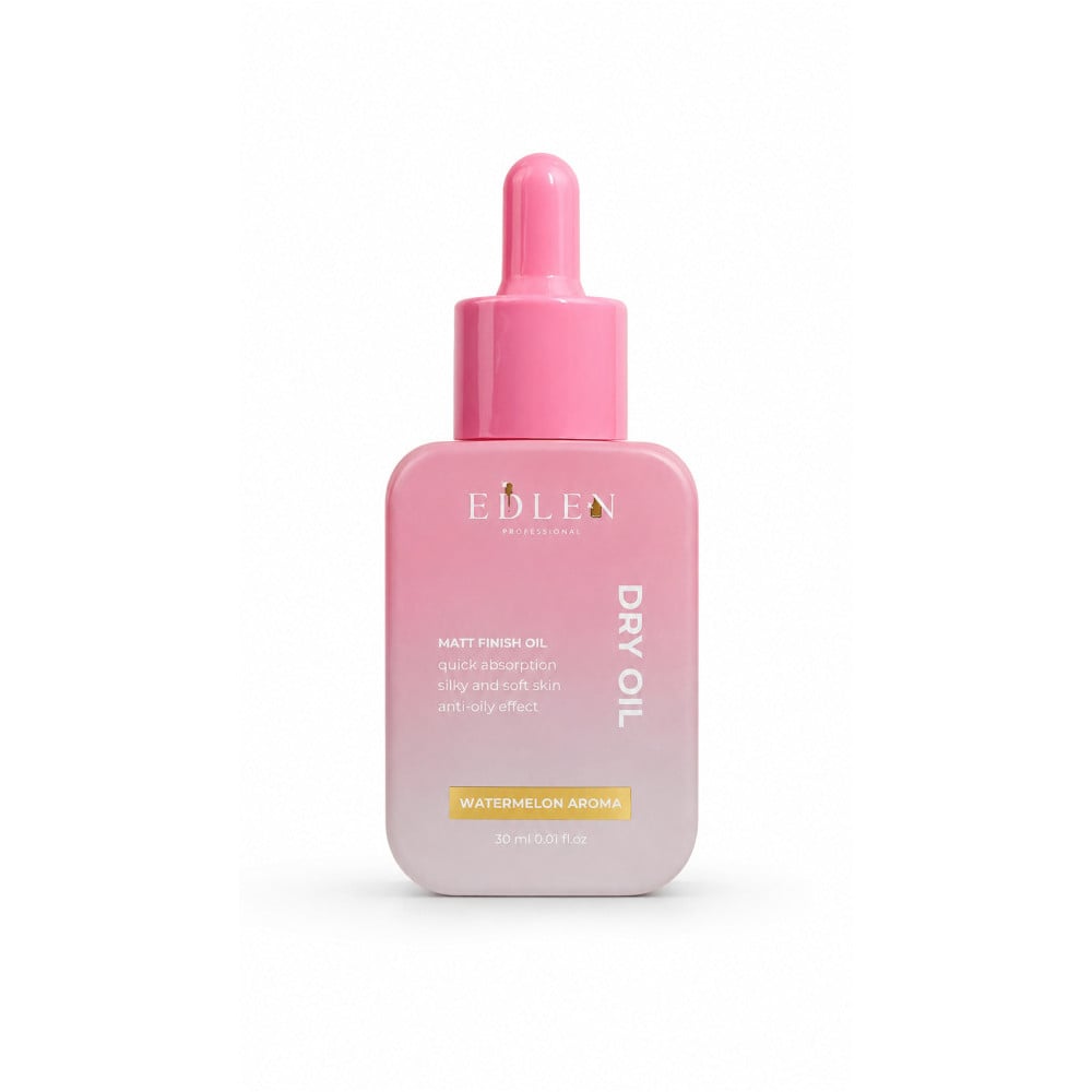 Суха олійка для кутикули Edlen Professional Dry Oil Watermelon Aroma кавун з піпеткою 30 мл