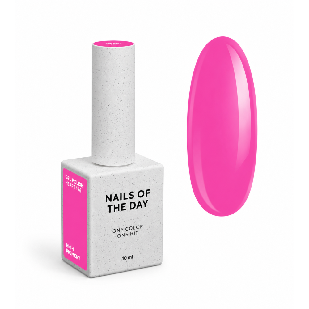 Гель-лак Nails Of The Day 196 Heart неоново-розовый 10 мл