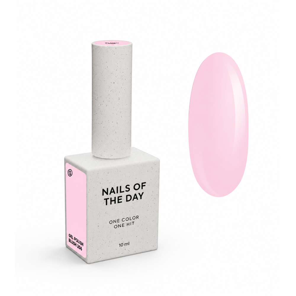 Гель-лак Nails Of The Day Bloom Drop 206 Blush ніжно-рожевий 10 мл
