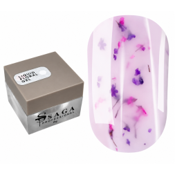 Жидкий гель Saga Professional Liquid Floral Gel 03 с сухоцветами розовый 15 мл