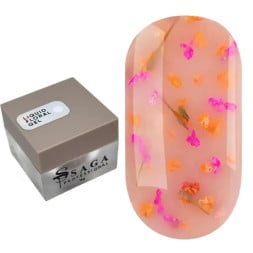 Жидкий гель Saga Professional Liquid Floral Gel 06 с сухоцветами нежный персик 15 мл