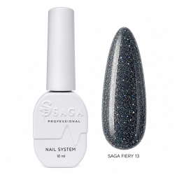 Гель-лак Saga Professional Fiery Gel 13 зі світловідбиваючими шимерами та дрібними блискітками 10 мл Гель-лак Saga Professional Fiery Gel 13 зі світловідбиваючими шимерами та дрібними блискітками 10 мл