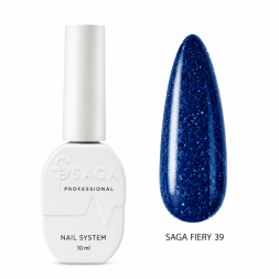Гель-лак Saga Professional Fiery Gel 39 яскраво-синій зі світловідбиваючими шимерами 10 мл Гель-лак Saga Professional Fiery Gel 39 яскраво-синій зі світловідбиваючими шимерами 10 мл