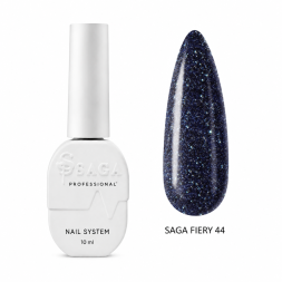 Гель-лак Saga Professional Fiery Gel 44 чорний зі світловідбиваючими шимерами 10 мл Гель-лак Saga Professional Fiery Gel 44 чорний зі світловідбиваючими шимерами 10 мл
