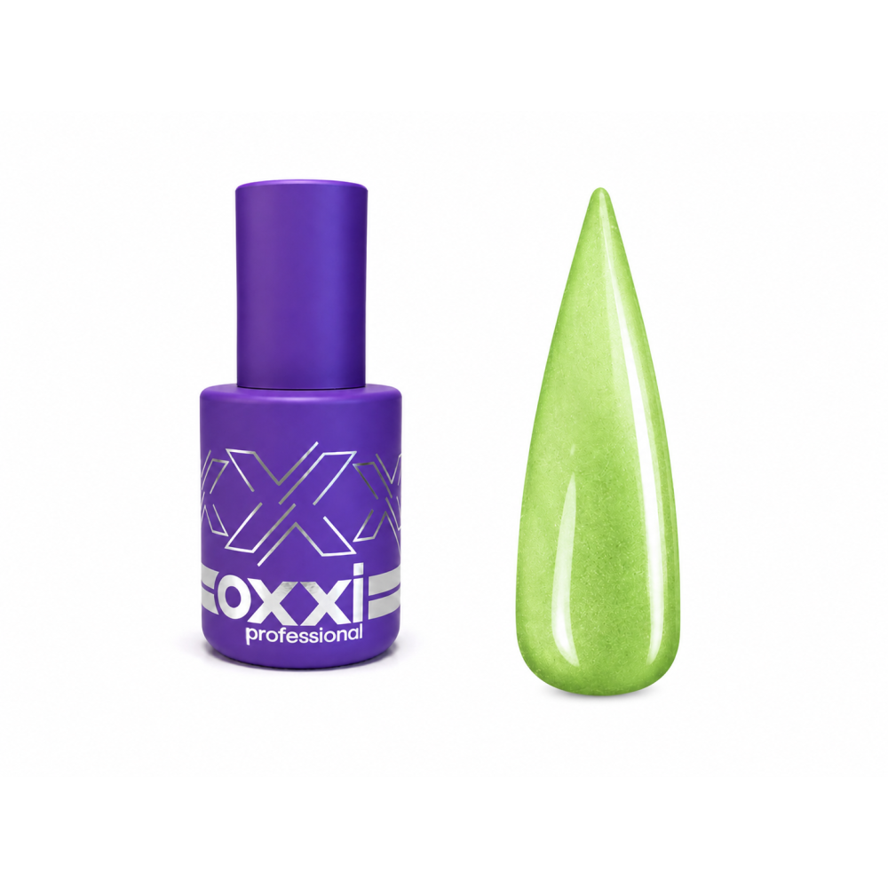 Гель-лак Oxxi Professional Summer Silk Cat 006 светло-зеленый с перламутром 10 мл