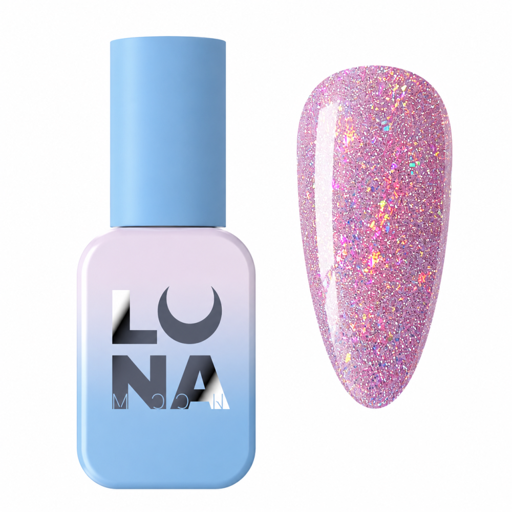 Гель-лак Luna Color Reflection 217 світло-рожевий з блискітками світловідбиваючий 8 мл